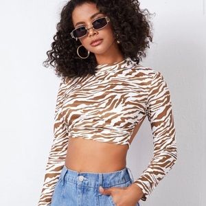 Zebra crop top